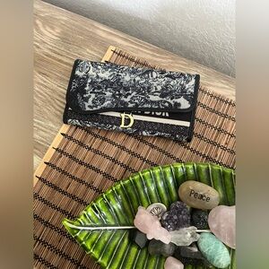 Dior Toile de Jouy Tiger motif Oblique Saddle Clutch Wallet